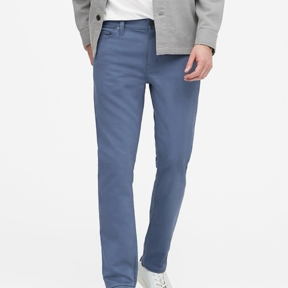Banana Republic Other - Mens Banana Republic Slim Fit Traveler Pant | 34 X 32 | Blue Shadow